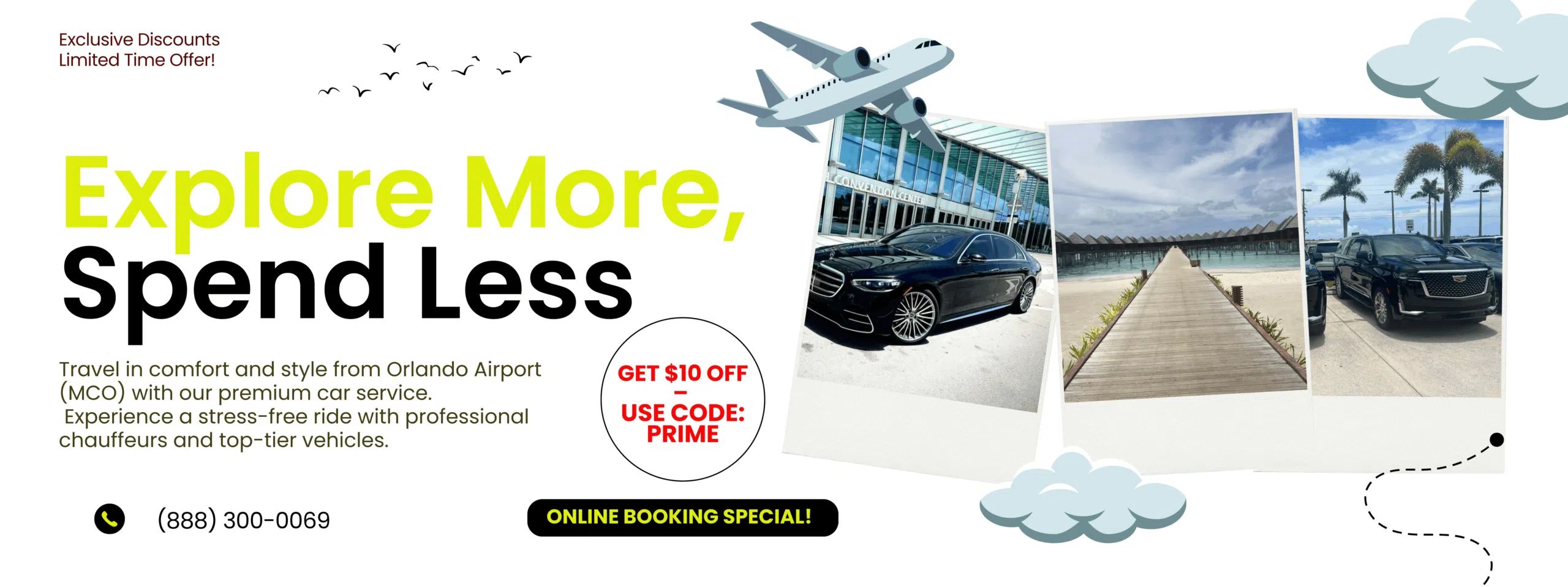 Travel in comfort and style from Orlando Airport (MCO) with our premium car service.